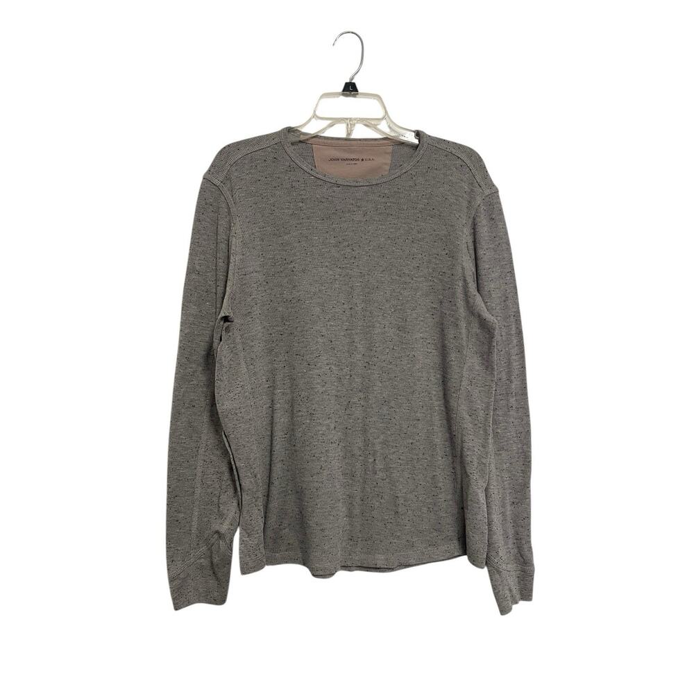 John Varvatos USA Long Sleeve Thermal Men’s Medium Gray Made In Peru